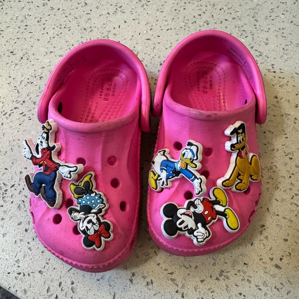 CROCS Kids Pink Cartoon Character Clogs